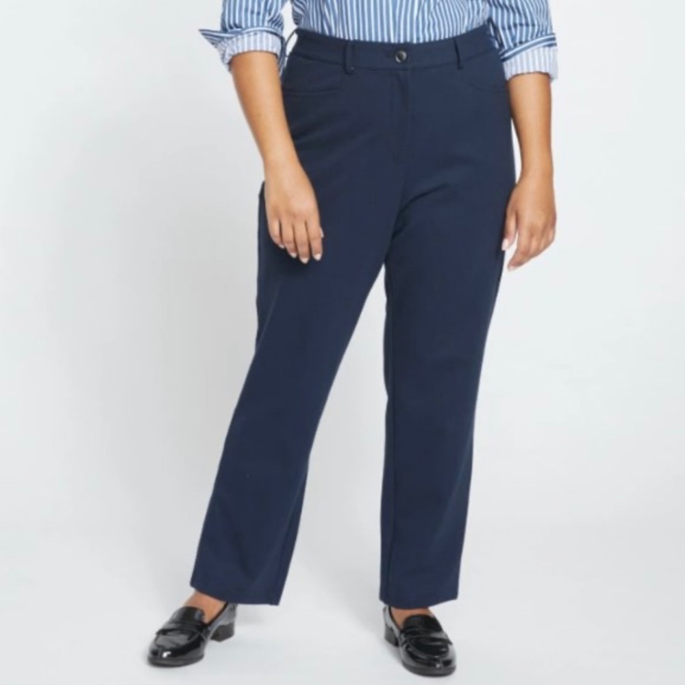 NWT Universal Standard Long Cigarette Pants, Navy SZ 12